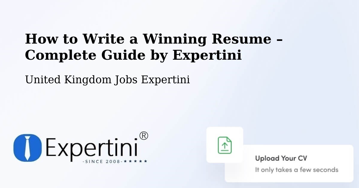 Resume Writing Guide for Job Seekers – Donnington - Donnington, United Kingdom Jobs Expertini